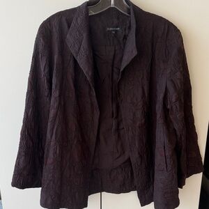 Eileen Fisher Women's Textured brown Jacket 100% Silk size small